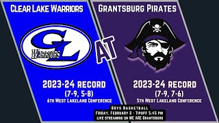 Clear Lake Warriors 79 58  Grantsburg Pirates 79 76 Boys Basketball  second half [upl. by Aehtorod]