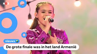 Frankrijk wint Junior Songfestival Nederlandse Luna wordt 7e [upl. by Treborsemaj]