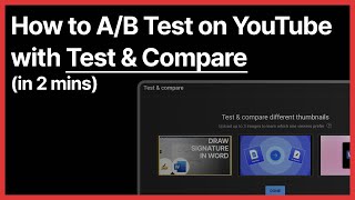 Test amp Compare How To AB Test YouTube Thumbnails GUIDE [upl. by Lee]