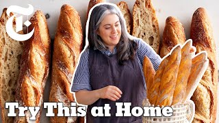 Make Beautiful Baguettes With Claire Saffitz  Try This at Home  NYT Cooking [upl. by Magree812]