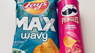 Unboxing Pringles amp Filling Platter with Chips  Oddly Satisfying Video  ASMR pringles chips [upl. by Antin451]