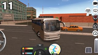 PUBLIC COACH DRIVING SIMULATOR BUS GAME 3D GAMEPLAY  PART 11 [upl. by Nylahs]