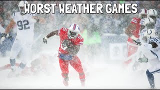 NFL Worst Weather Games of All Time [upl. by Neit724]