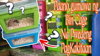 DIY Hamster Bin Cage ll Pwede din pag Kakitaan ll Paano ba gawin ang Hamster Bin Cage [upl. by Leipzig]