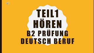 Teil1 Hören  Prüfung für den Beruf  mit Lösungen DTB  Telc 2024 [upl. by Kohsa]