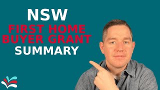 NSW First Home Buyer Grant SUMMARY  2024 [upl. by Nicole]