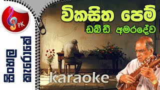 Wikasitha Pem Sinhala Karakoe Without Voice  Wikasitha Pem karoke With Lyrics [upl. by Elicec606]