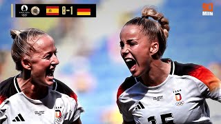 Deutschland vs Spanien  10  Zusammenfassung  Olympia 2024 Frauenfußball  deutschland spanien [upl. by Norven]