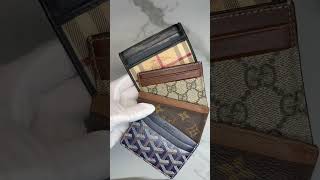 Goyard vs Louis Vuitton vs Gucci vs Burberry Card Holder Wallets fashion luxury shorts [upl. by Yelwah85]