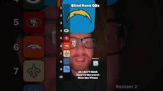 Blind Ranking NFL Teams nfl ranking powerrankings [upl. by Enilram]