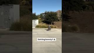 Young Grom SENDS IT mtb airbaglanding mtbairbag [upl. by Yecniuq]