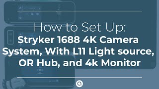 How to Set up Stryker 1688 4K Camera System With L11 Light source OR Hub and 4k Monitor [upl. by Bentlee]