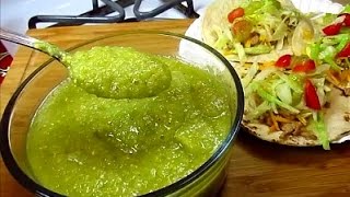 Mexican Salsa Verde  Roasted Tomatillo Salsa [upl. by Dame515]