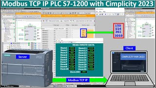 PLC S71200 Modbus TCP IP connect with Cimplicity SCADA Workbench [upl. by Llednik]