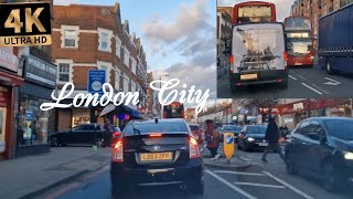 Driving through the City of London  Busy traffic 4K [upl. by Marita]