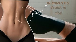 DO THIS FOR 2 WEEKS TO GET AN HOURGLASS WAIST amp ABS IN 2024  18 MIN WORKOUT CHALLENG  AT HOME [upl. by Orland]