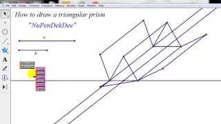 How to draw a triangular prism in GSP5 [upl. by Etnomed479]