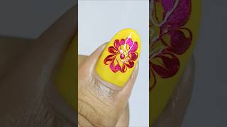 🧚💛💓🧚Nail art designs 💅💅 simplenailartdesignsathome nails nailsart naildesigns [upl. by Dnalrah]