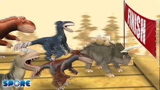 Dinosaur Wild Race 4  Dinosaur Faceoff S4  SPORE [upl. by Horace]