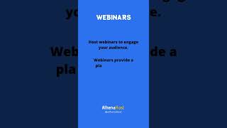 Host webinars to engage your audience [upl. by Cohleen]