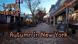 4K WALK through LI Harborfront Village with COZY autumn vibes Port Jeff NY 🍂 [upl. by Akilat]