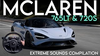 McLaren 720S amp 765LT Roaring Beasts Sound Compilation [upl. by Kurtzman]