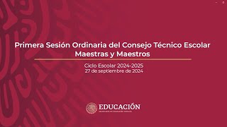 MENSAJE SEP CTE DOCENTES PRIMERA SESIÓN ORDINARIA [upl. by Cumine]