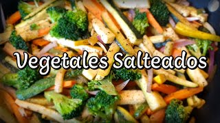 Como hacer VEGETALES SALTEADOS muy ricos video 24 [upl. by Oinolopa]