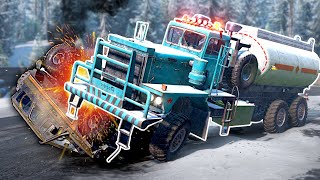 HEAVY DUTY TRUCKING LEADS TO DESTRUCTION  SnowRunner Multiplayer Gameplay [upl. by Justen]