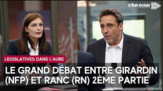 Législatives 2024  le débat entre Olivier Girardin NFP et Angélique Ranc RN 2ème partie [upl. by Polk]