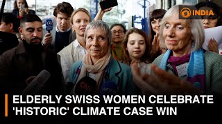 Elderly Swiss women celebrate historic climate case win  DD India Global [upl. by Salis]