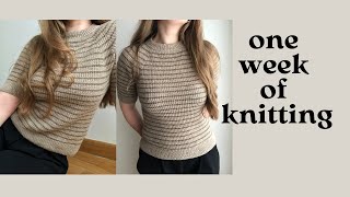 One Week of Knitting WIPs [upl. by Anayhd]