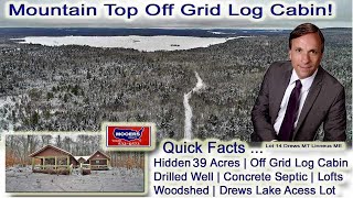 Off Grid Mountain Top Log Cabin  39 Acres 69500 [upl. by Buyse]