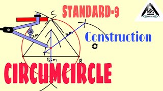 CIRCUMCIRCLE  STANDARD 9  KERALA SYLLUBUSDRAW A TRIANGLE WITH SIDES 655DRAW ITS CIRCUMCIRCLE [upl. by Lrad]