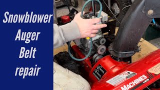 Easy Auger Belt Replacement on a Snowblower [upl. by Bodwell832]