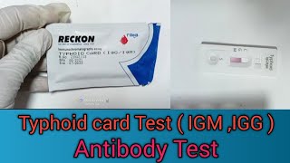 Typhoid Card Test  IGG IGM Antibody Test  Serology Test [upl. by Anairda673]