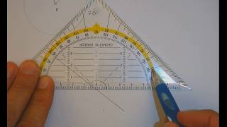 Winkel einzeichnen und abmessen mit dem Geometrie Dreieck [upl. by Philander]