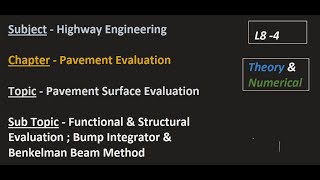 Highway L8  4  Pavement Evaluation  GATE  ESE  SSC JE [upl. by Geoff]