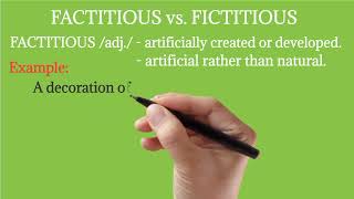 English Words Factitious vs Fictitious [upl. by Adama424]