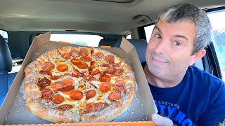 little caesars stuffed crazy crust pizza food review [upl. by Nelyag]