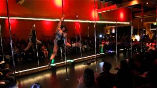 Pole Dancing Level 23  Tee Solo Performance [upl. by Yzzik]