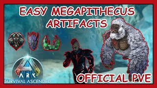 Ark Ascended  Easy Megapithecus Artifacts  The Island  Official PVE [upl. by Dolly]