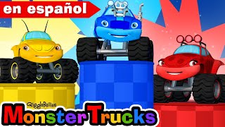 Aprende Colores  Carreras con Monster Trucks  Más Dibujos Animados [upl. by Rebma]