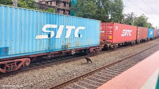 wag 9 power Full Locomotive and Rajdhani Express passing through the Rail Station [upl. by Abramson]