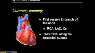 1215 Lead ECG Coronary Anatomy Part 1 [upl. by Barraza]