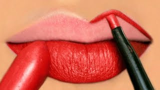 How To Apply RED Liquid Lipstick Perfectly  Makeup Tutorials for Beginners  Anaysa [upl. by Coralyn]