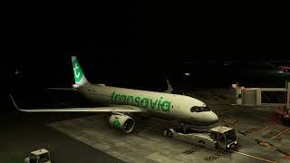 Vol IFR TRANSAVIA avec météo réelle et trafic entre Brest Bretagne et Toulon Hyères LFRB LFTH A320 [upl. by Nylsoj]