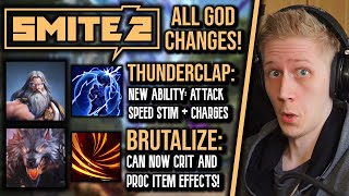 ALL SMITE 2 God Changes amp Reworks  Attack Speed Zeus Crit Ymir Magical Neith amp More [upl. by Cung]