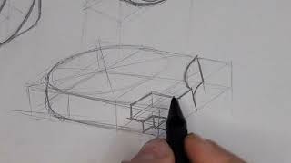 In this video ill show you how to use guide lines to draw a ring in perspective properly 3dsketch [upl. by Cottle891]