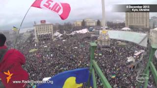 Ukrainians march in Kiev in antigovernment proEU protest [upl. by Charmine]